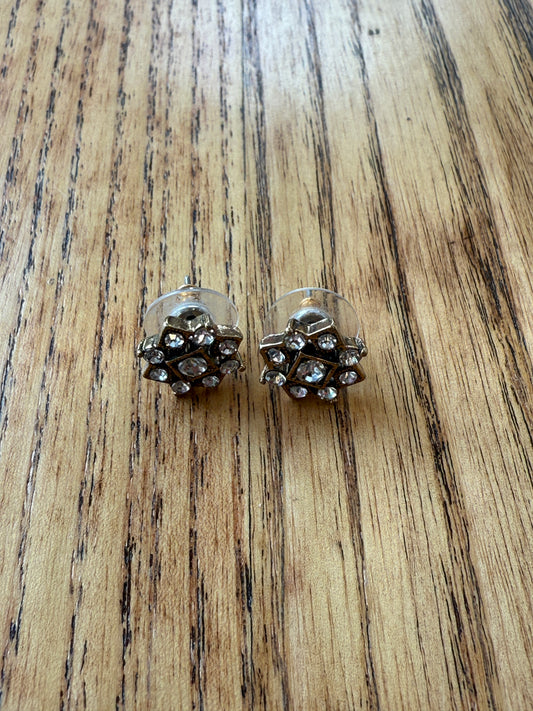 J JILL  Strass Stars Pierced Earings/OS