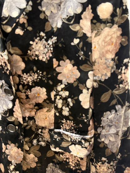 DOLCE GABBANA Velvet Flowers Buttoned Blazer/ S