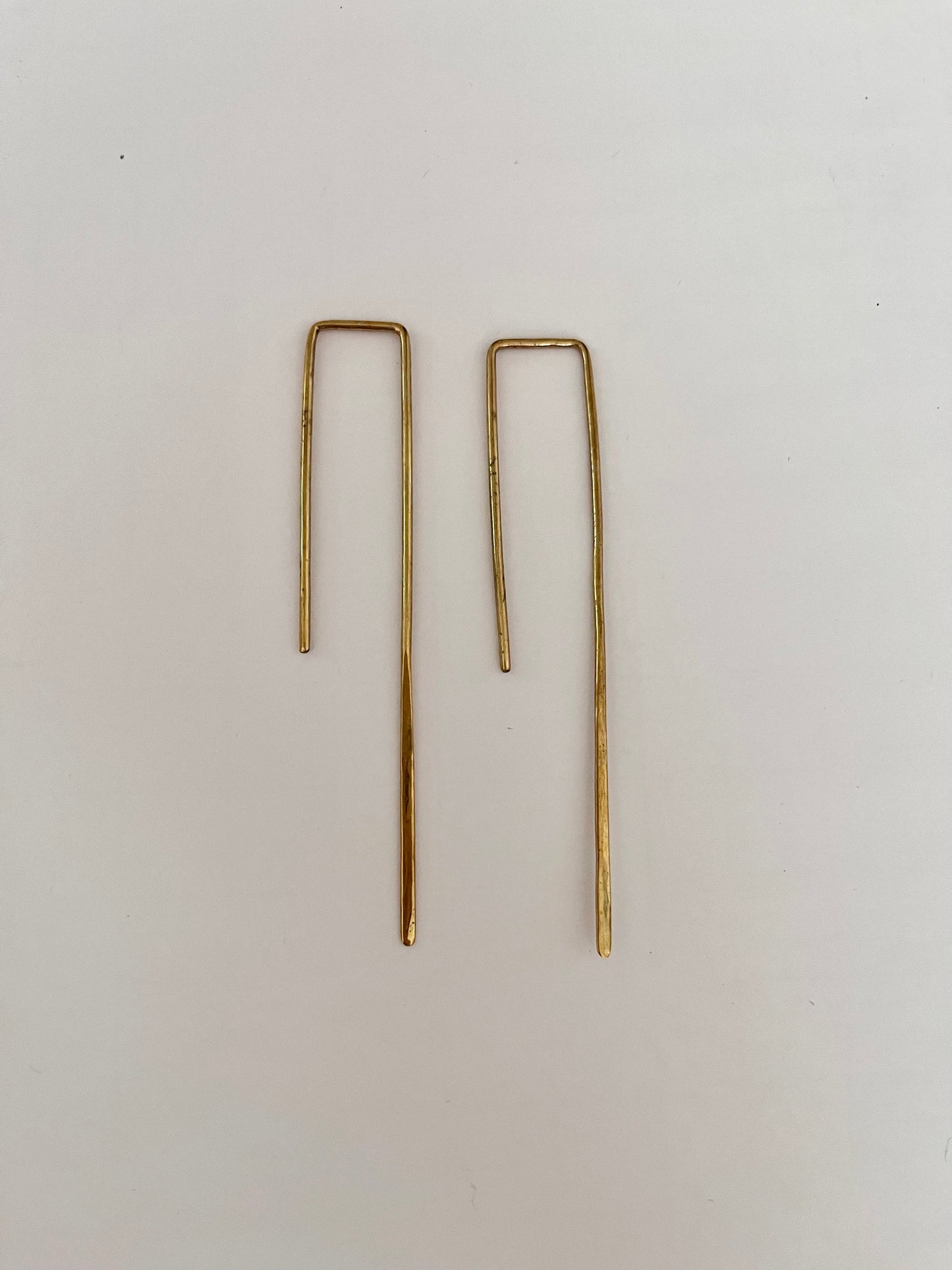 NO BRAND Gold Geometric Threader Earrings