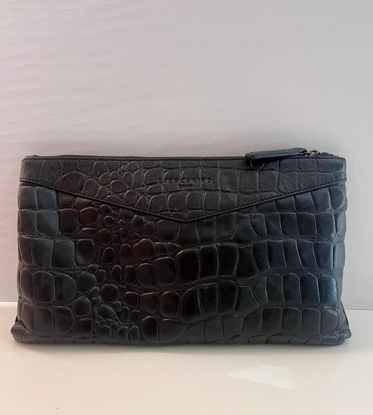 LIEBESKIND Leather Clutch w/ Removable Strap