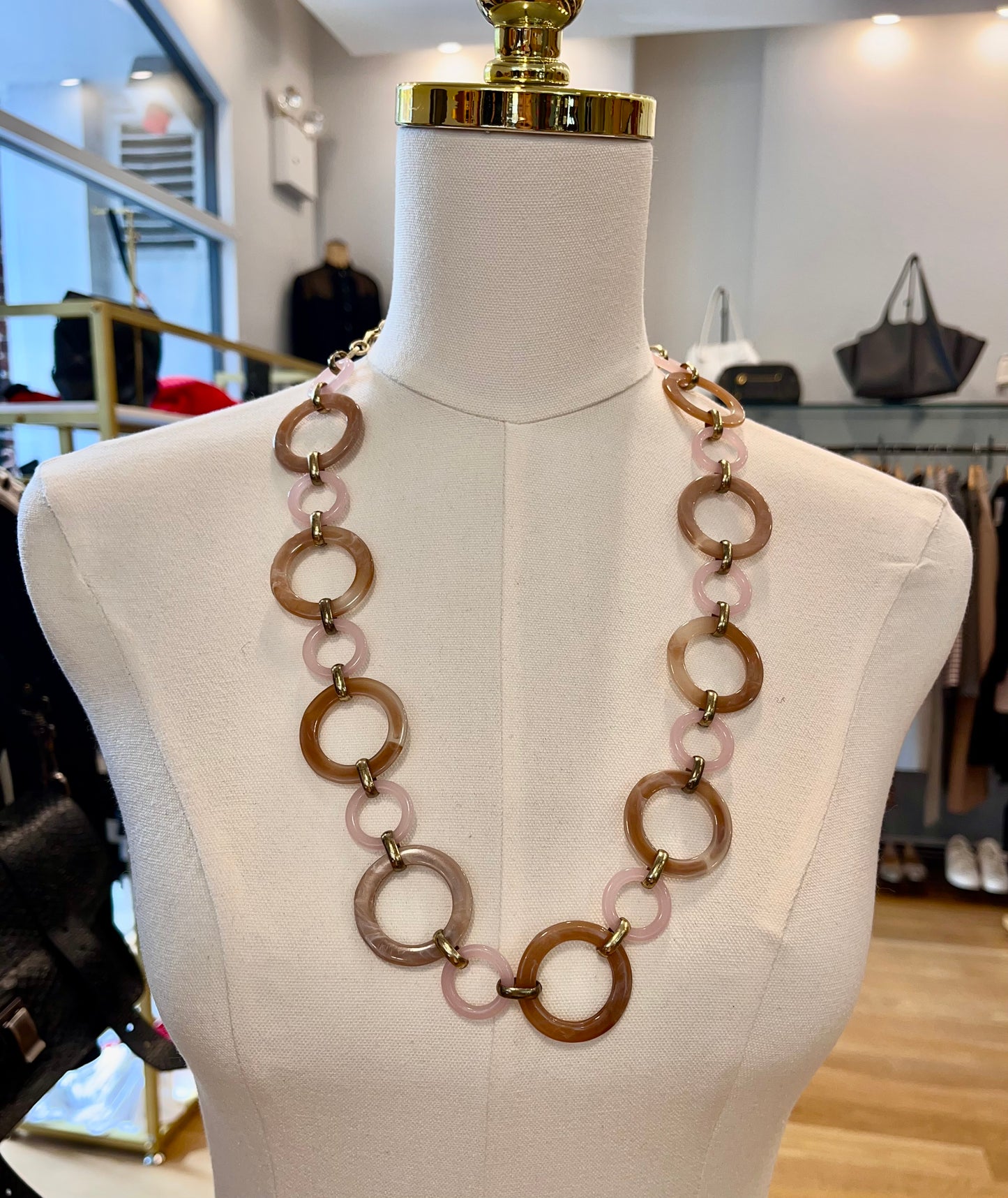 NO BRAND Link Chain Pink tone Necklace