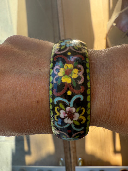 NO BRAND Flowers Large Bangle