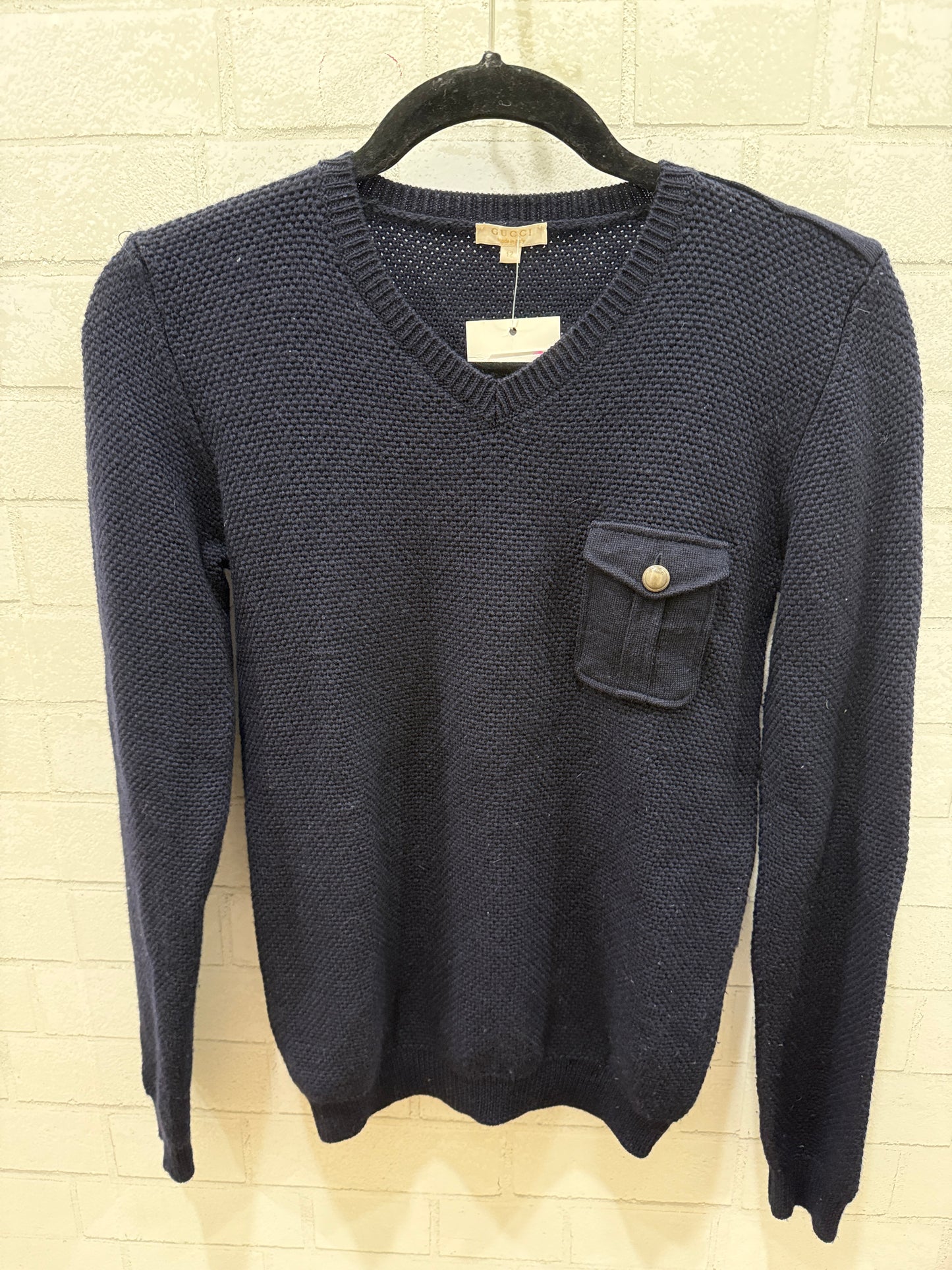 GUCCI Boy Wool VNeck  Sweater/ 12 Y