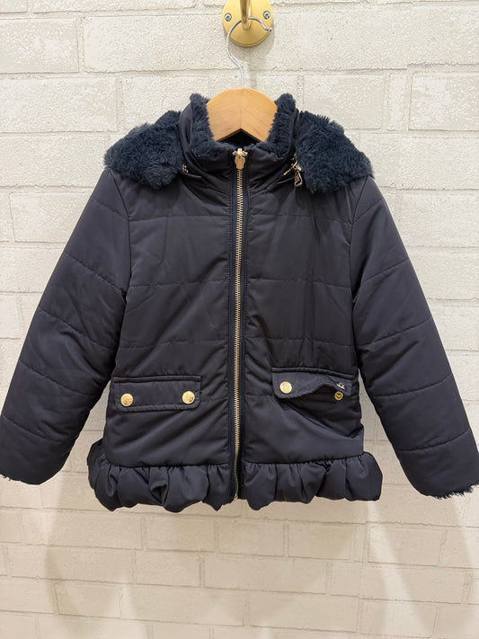 TARTINE ET CHOCOLAT False Fur Inside Reversible Coat/ 4Y
