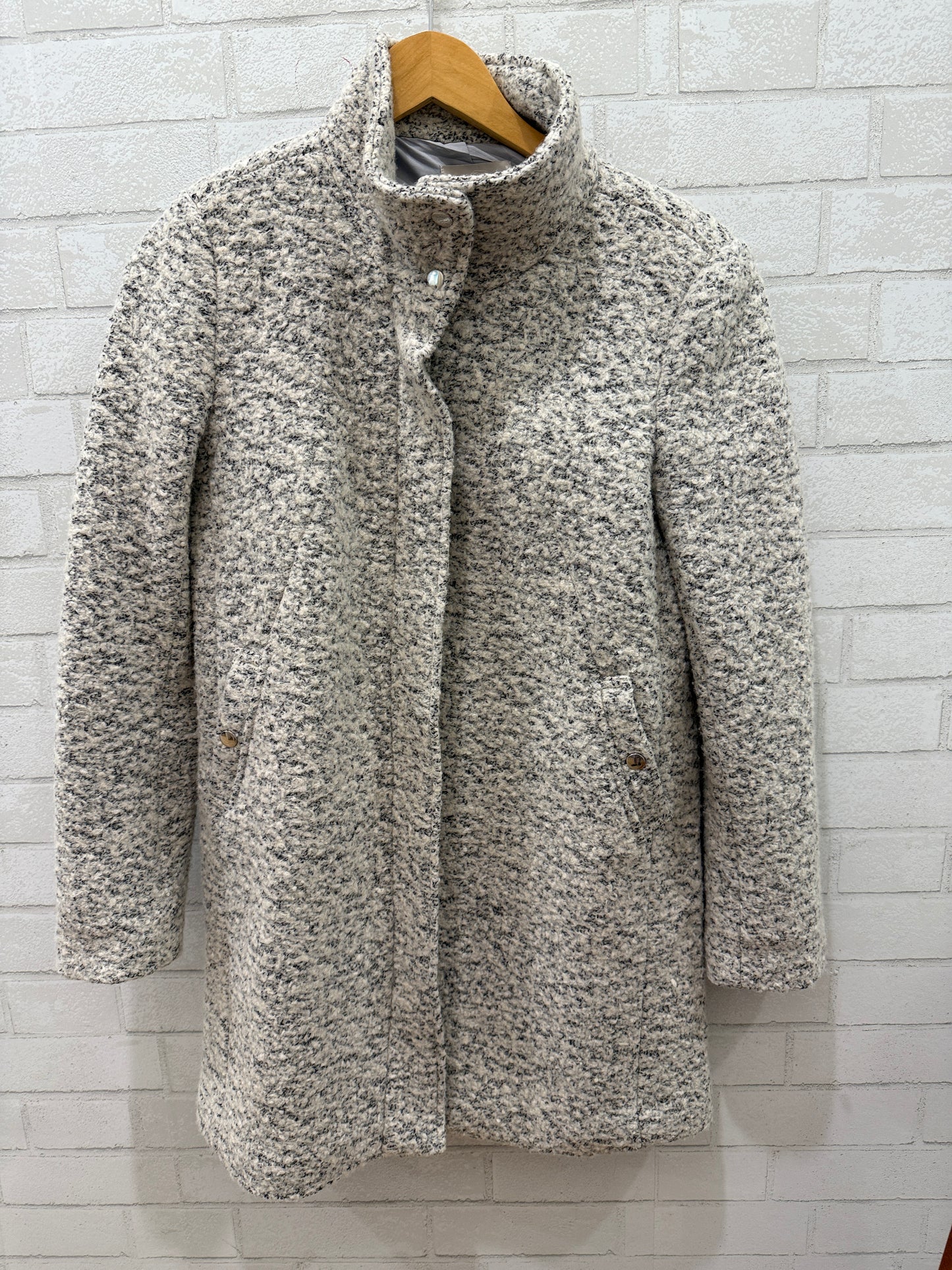 LOFT LS Wool Boucled Zipped Coat/XS
