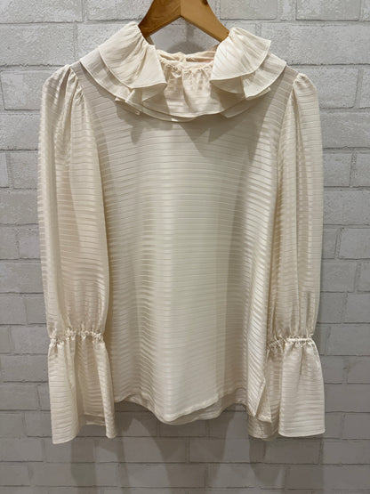 TORY BURCH LS Top with collar / M-US8