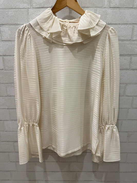 TORY BURCH LS Top with collar / M-US8