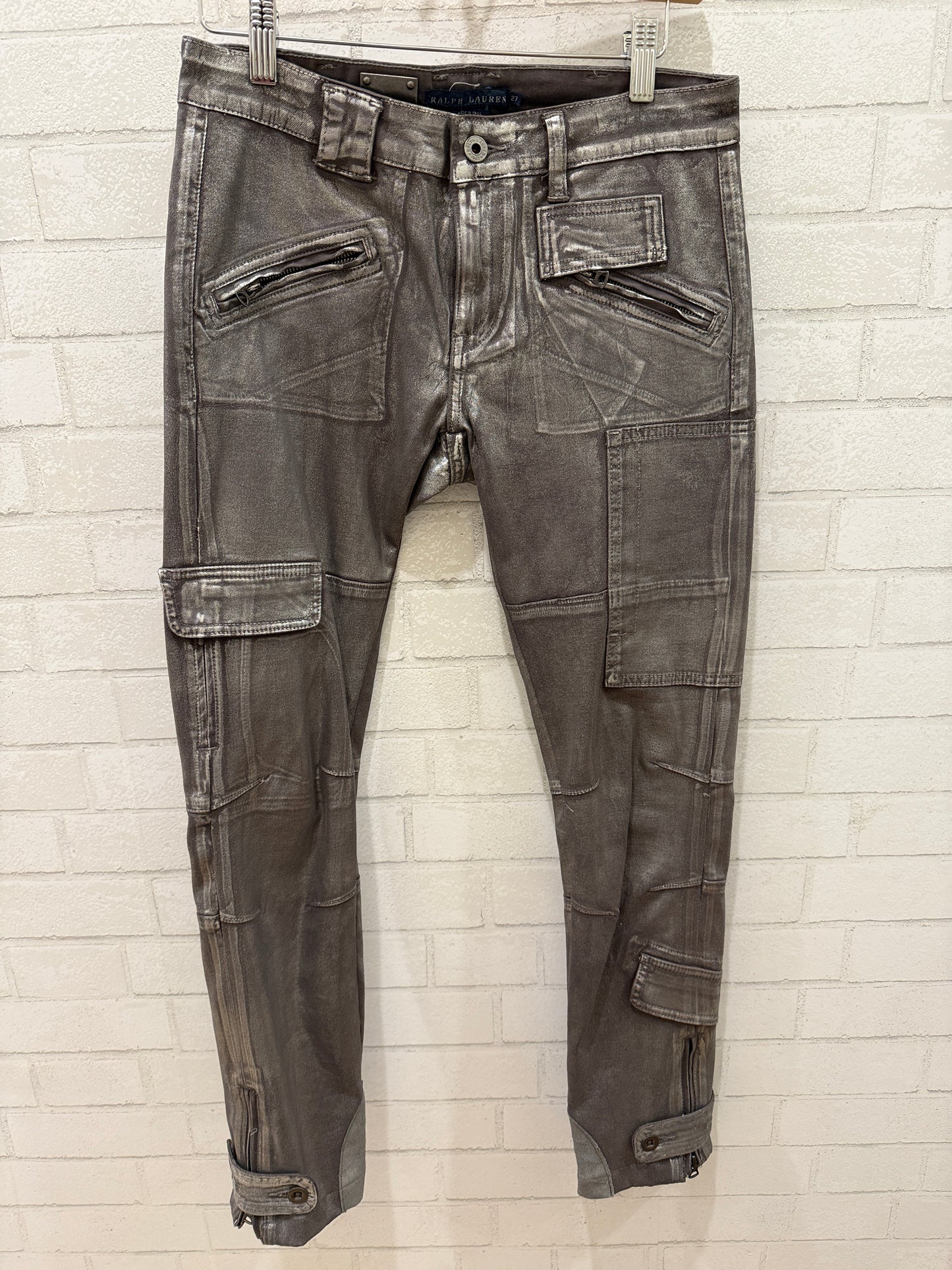 RALPH LAUREN Silver Denim With Pockets / US 27-EU 38