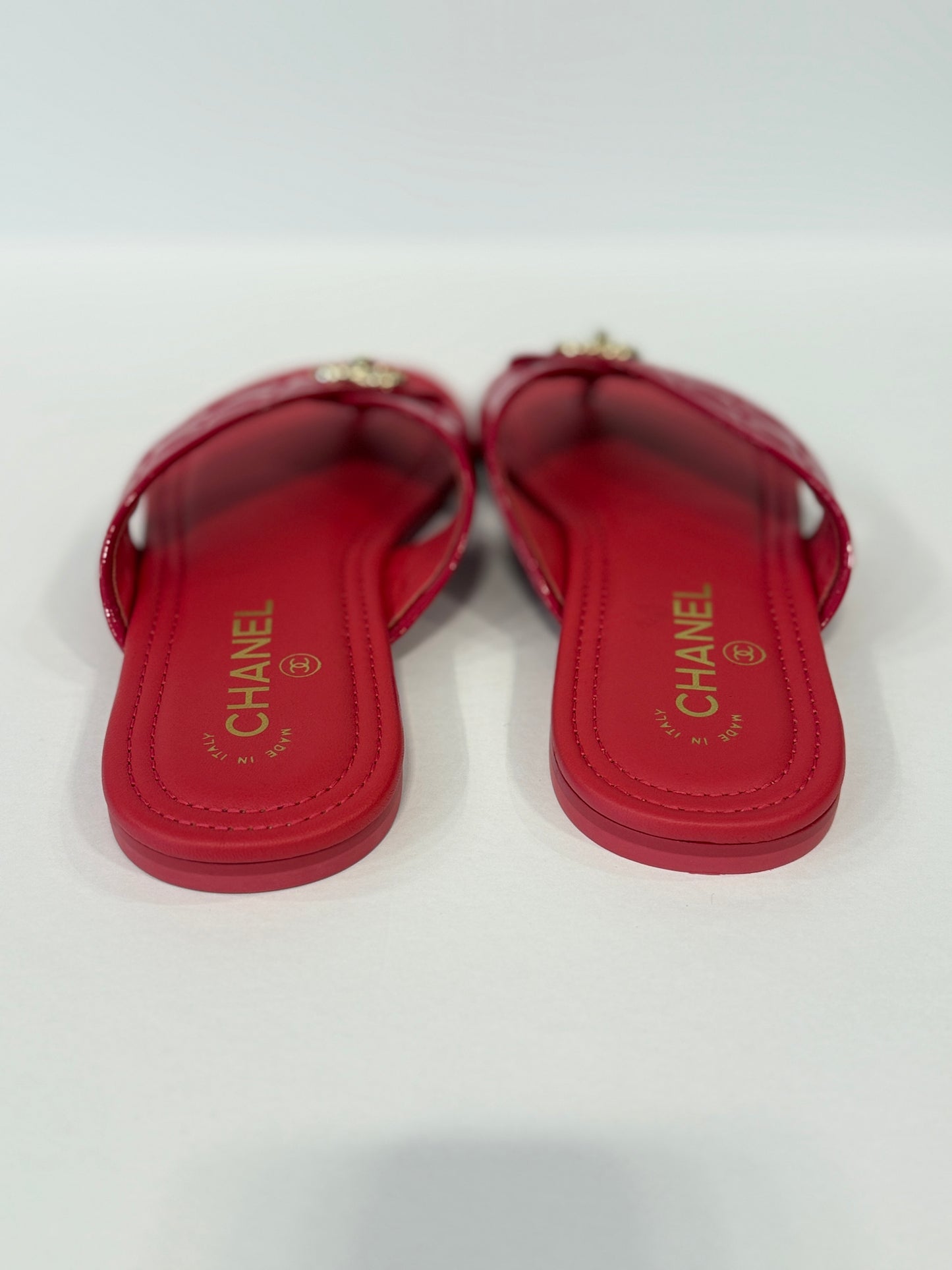 CHANEL NWT Flat Sandals/ US 7.5-EU38