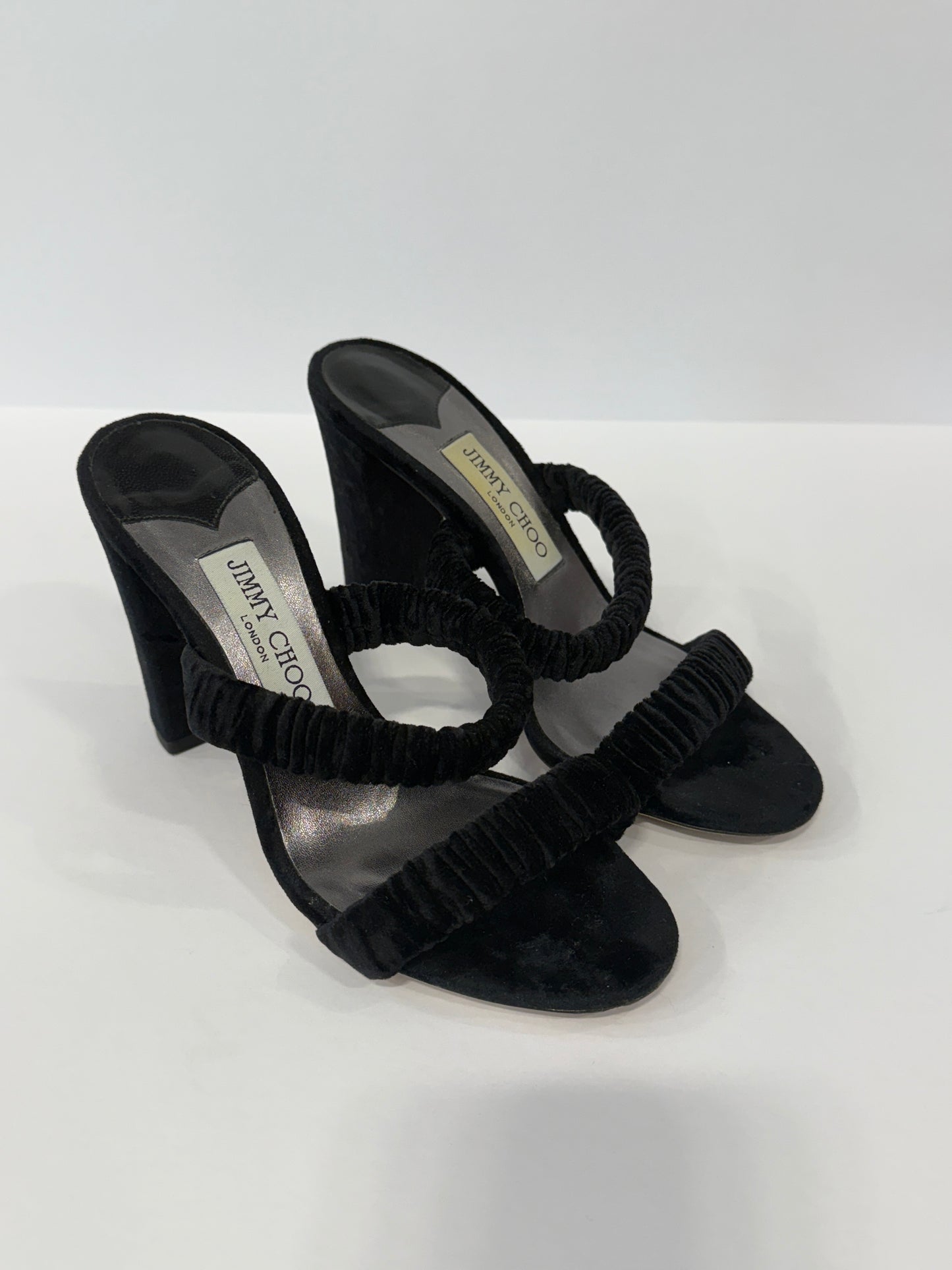 JIMMY CHOO Velvet Sandals/ US 6.5-EU36.5