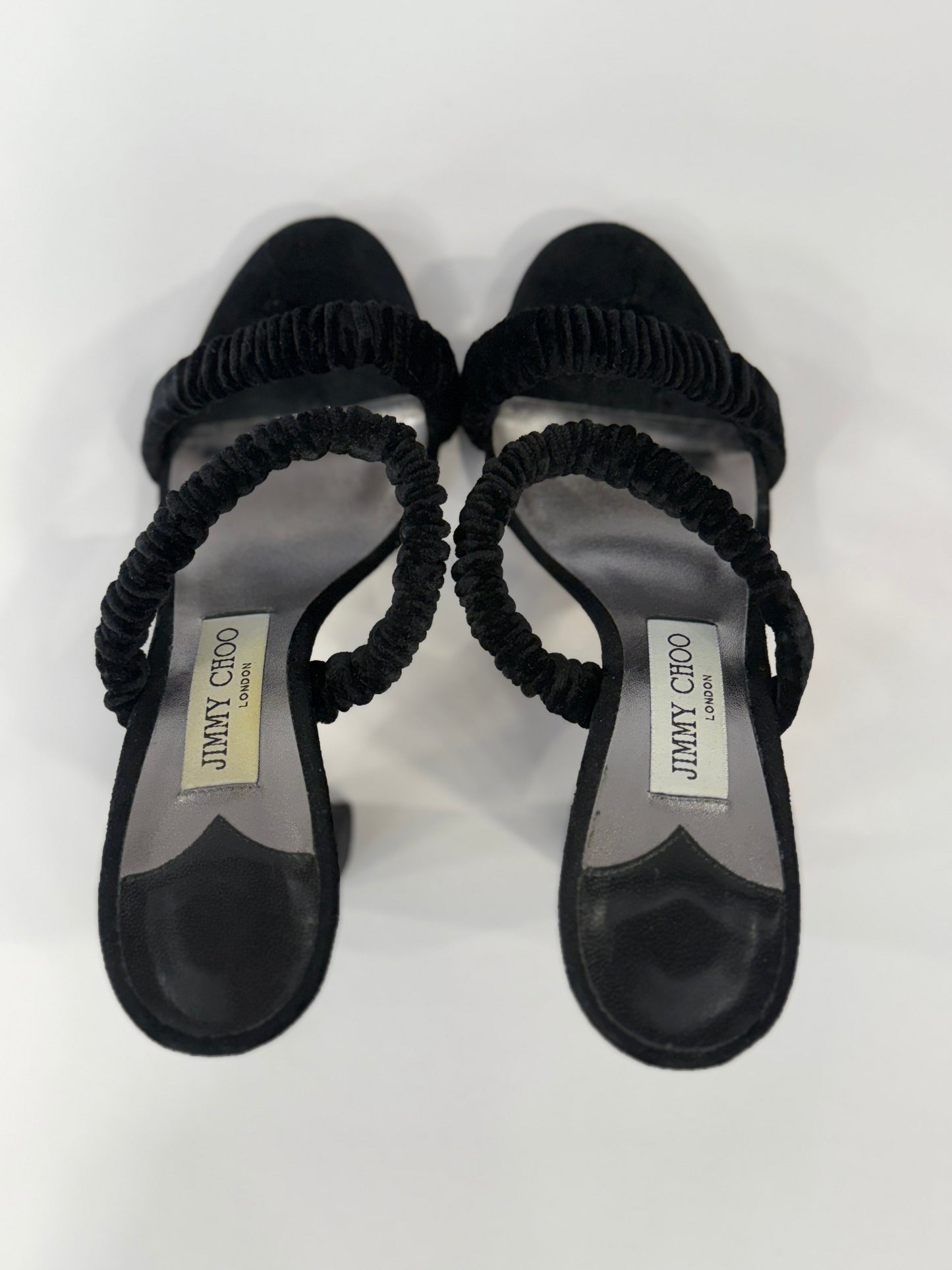JIMMY CHOO Velvet Sandals/ US 6.5-EU36.5