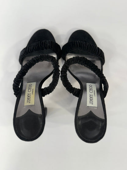JIMMY CHOO Velvet Sandals/ US 6.5-EU36.5