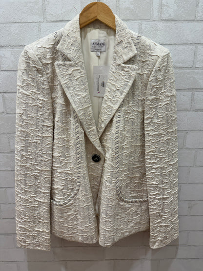 ARMANI COLLEZIONI Silk LS  One ButtonTextured Jacket/ US14-XXL