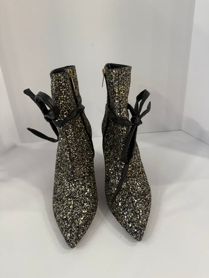 JIMMY CHOO Glitter Star Booties/ US8-EU38