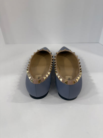 VALENTINO Rockstud Leather Ballet Flats/ US 7.5 -EU38