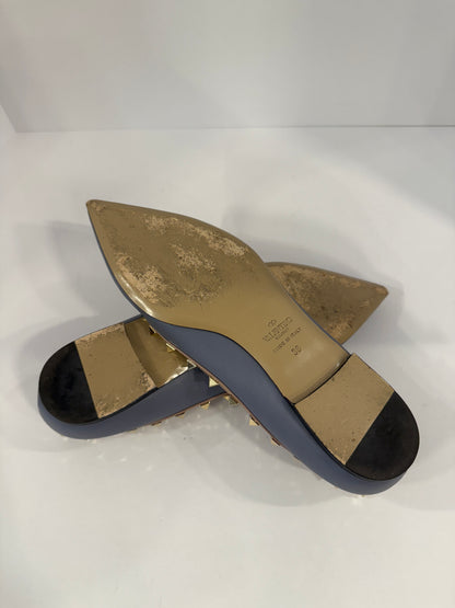 VALENTINO Rockstud Leather Ballet Flats/ US 7.5 -EU38