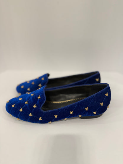 WONDERS Velvet Loafers With Gold Dog/ US 7.5-EU38