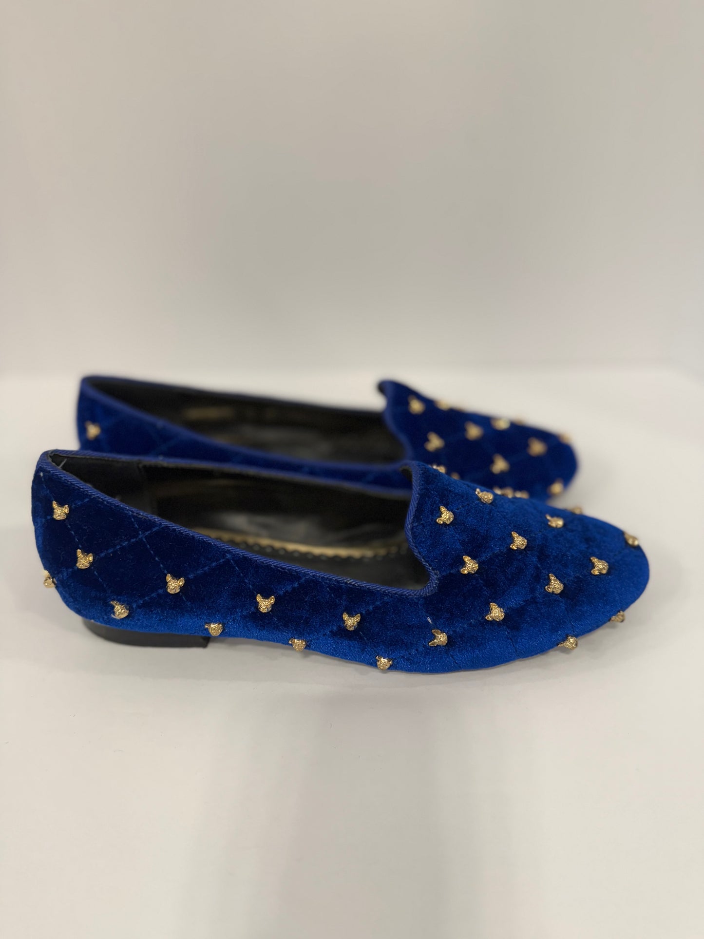 WONDERS Velvet Loafers With Gold Dog/ US 7.5-EU38