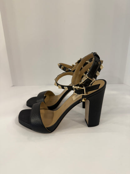 VALENTINO Rockstud Block Heel Sandals / 6.5-EU36.5