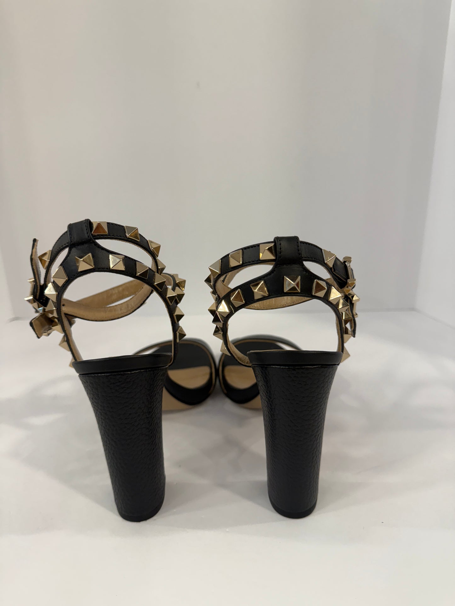 VALENTINO Rockstud Block Heel Sandals / 6.5-EU36.5