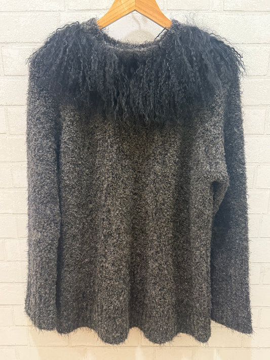 LINDA RICHARD LS Sweater With Fur/US M-EU 38