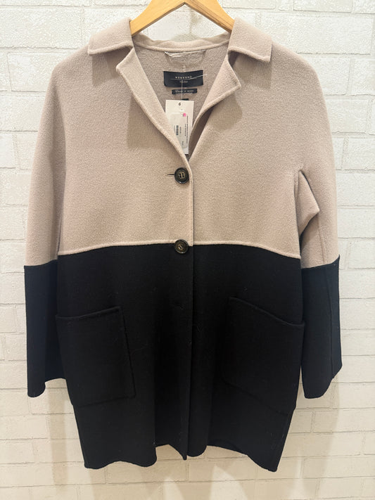 WEEKEND MAXMARA Wool Midi Bicolor Coat/ US XS-EU36