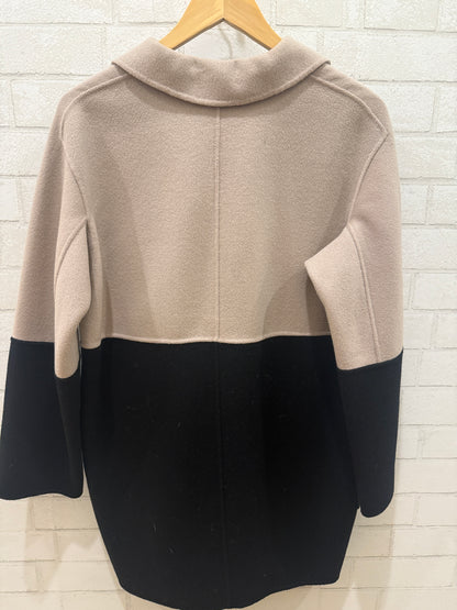 WEEKEND MAXMARA Wool Midi Bicolor Coat/ US XS-EU36