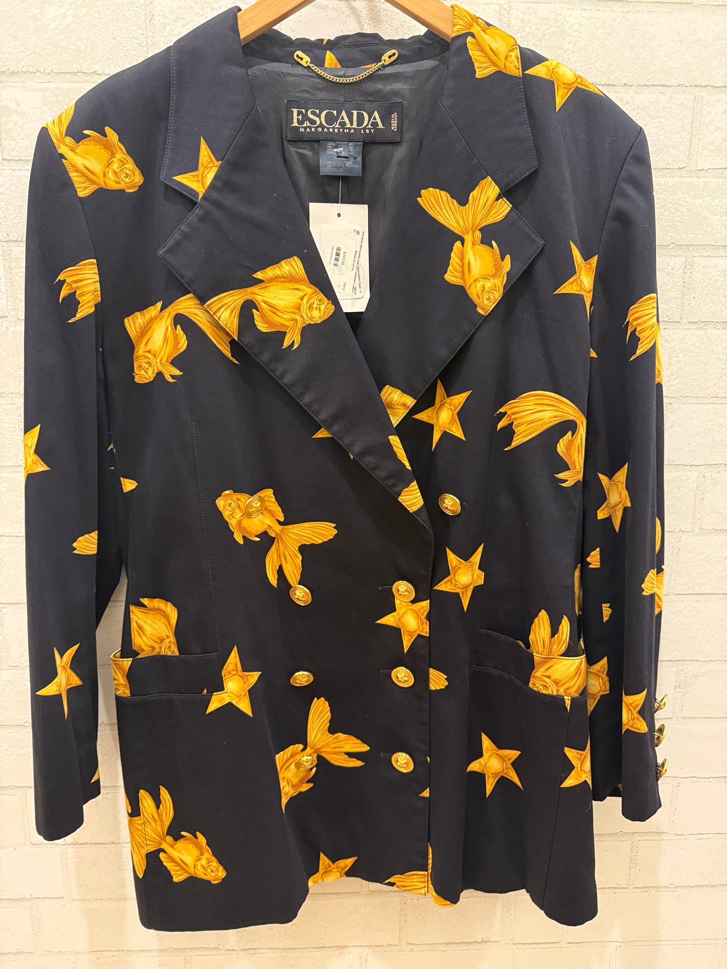 ESCADA  MARGARETHA LEY Goldfish Cotton Blazer/EU44-XL
