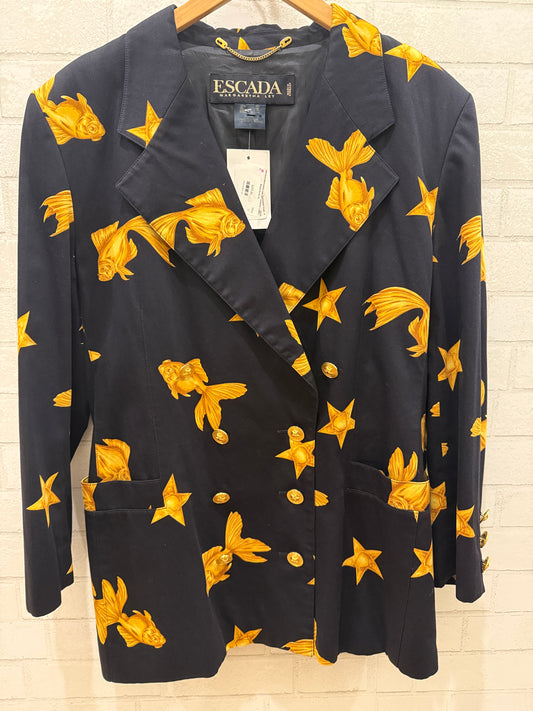ESCADA  MARGARETHA LEY Goldfish Cotton Blazer/EU44-XL
