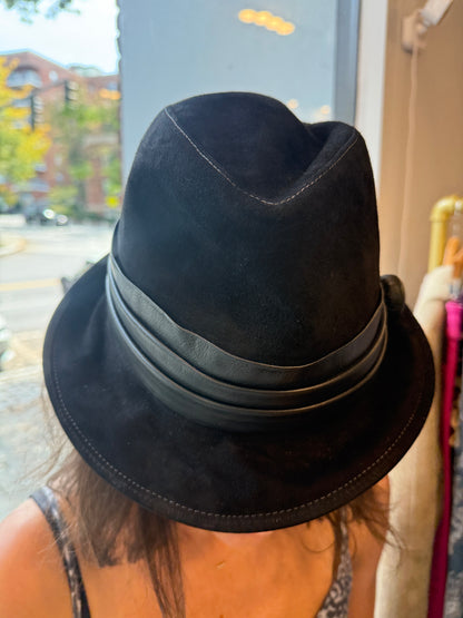 TODS Suede& Leather Bucket Hat/L