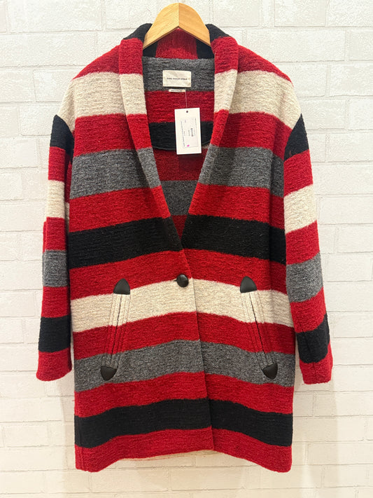 ISABEL MARANT Etoile Striped Wool Coat / S-EU36