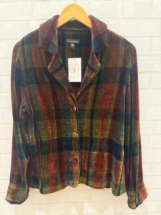 LOOMINUS Plaid Handwoven Jacket / M