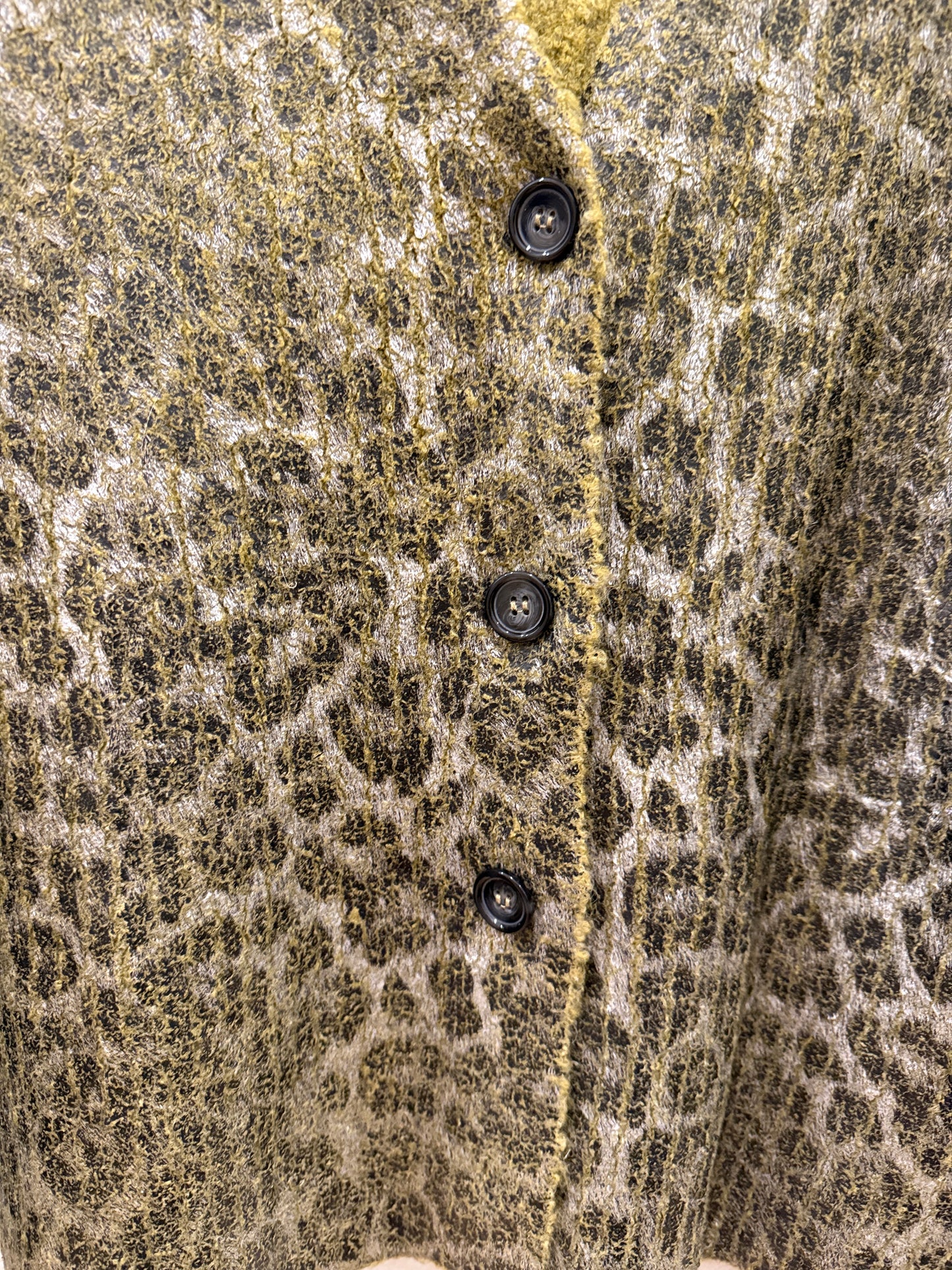 ZARA LS VNeck Buttoned Animal Print Cardigan/S