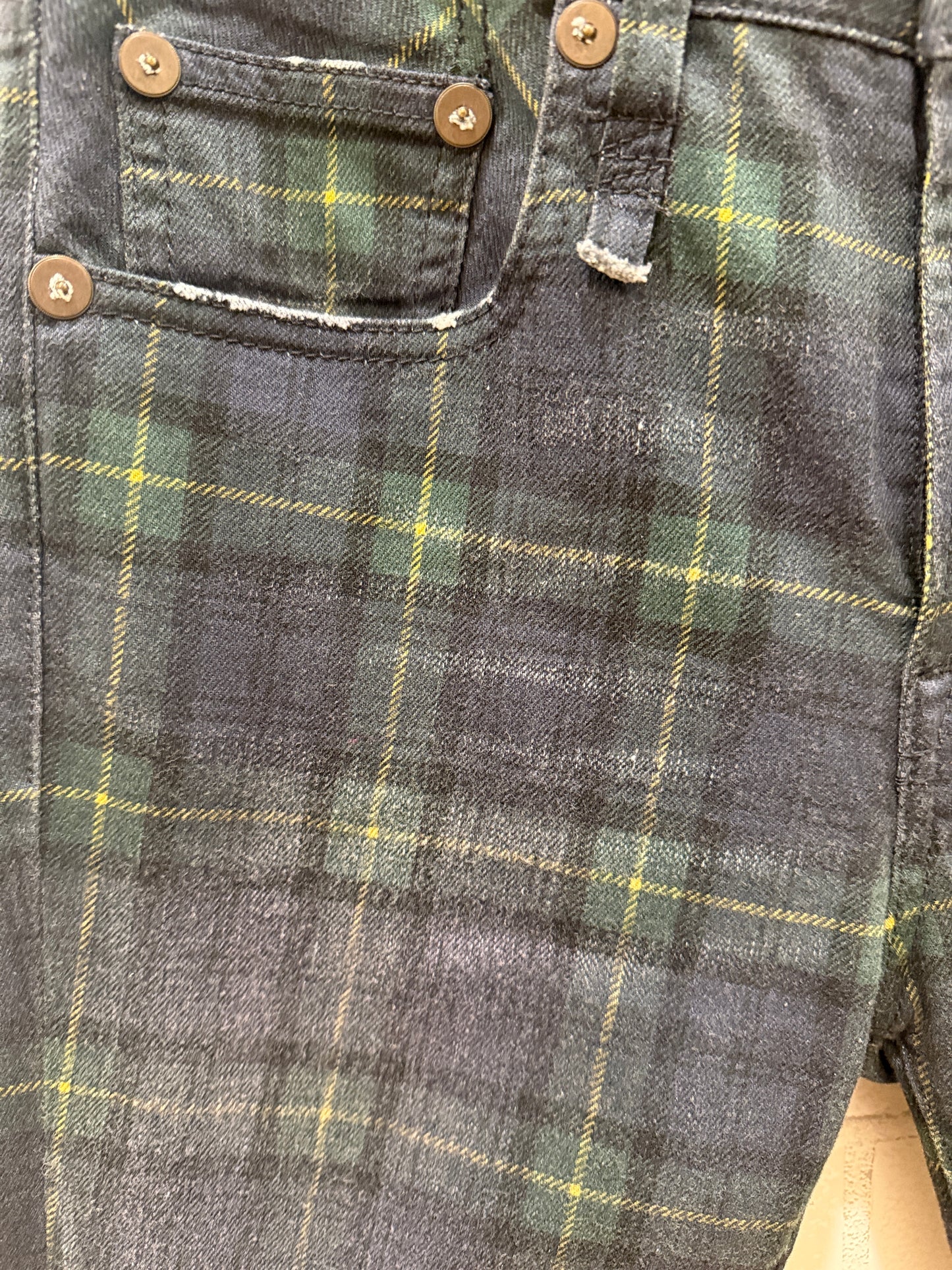 R13 Tartan  StraightJeans/ US26-S