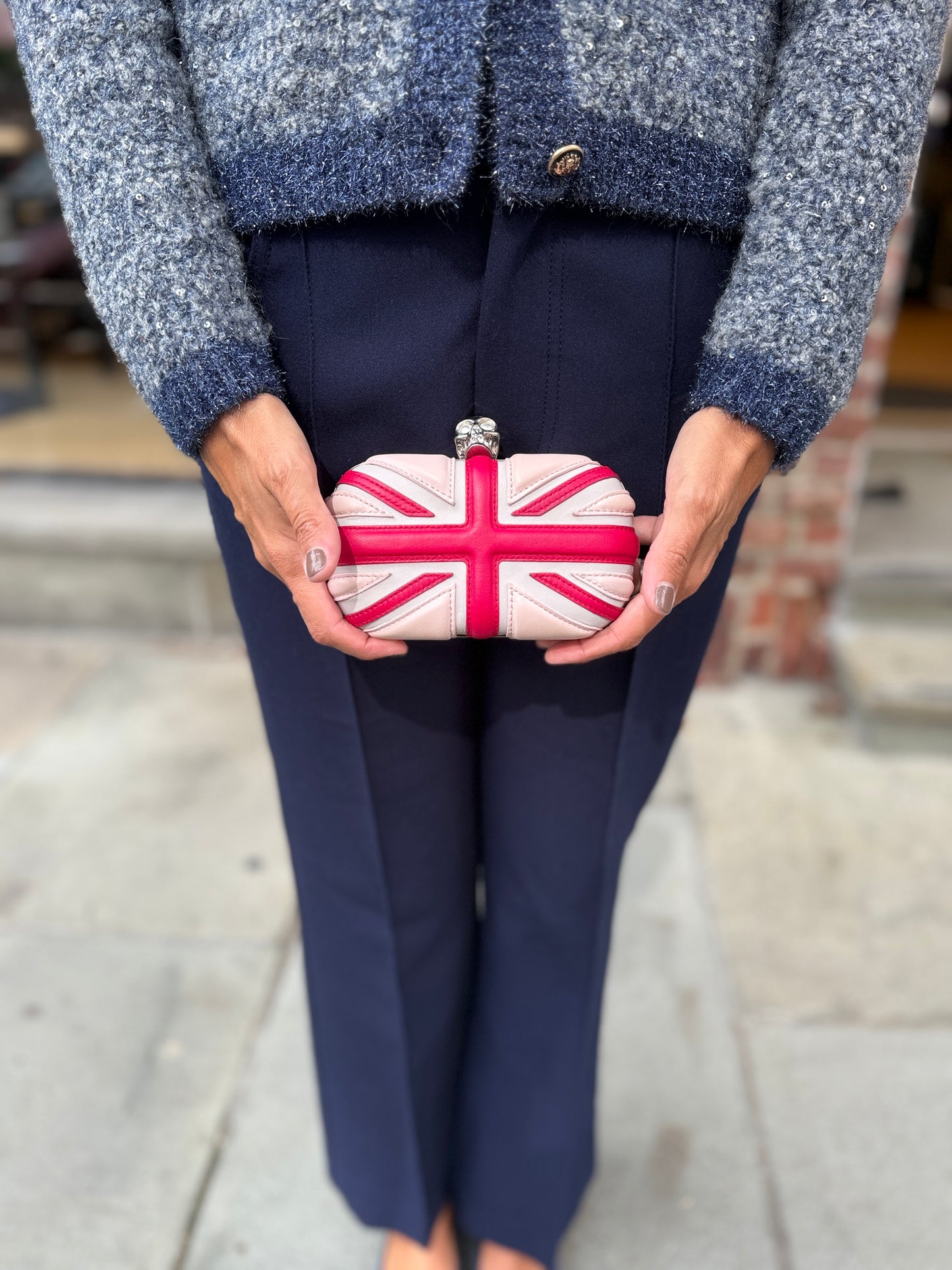 ALEXANDER MC QUEEN Leather Britannia Box&Clutch