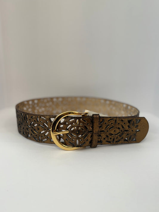 OSCSR DE LA RENTA Large Leather Belt/ US M-EU 40