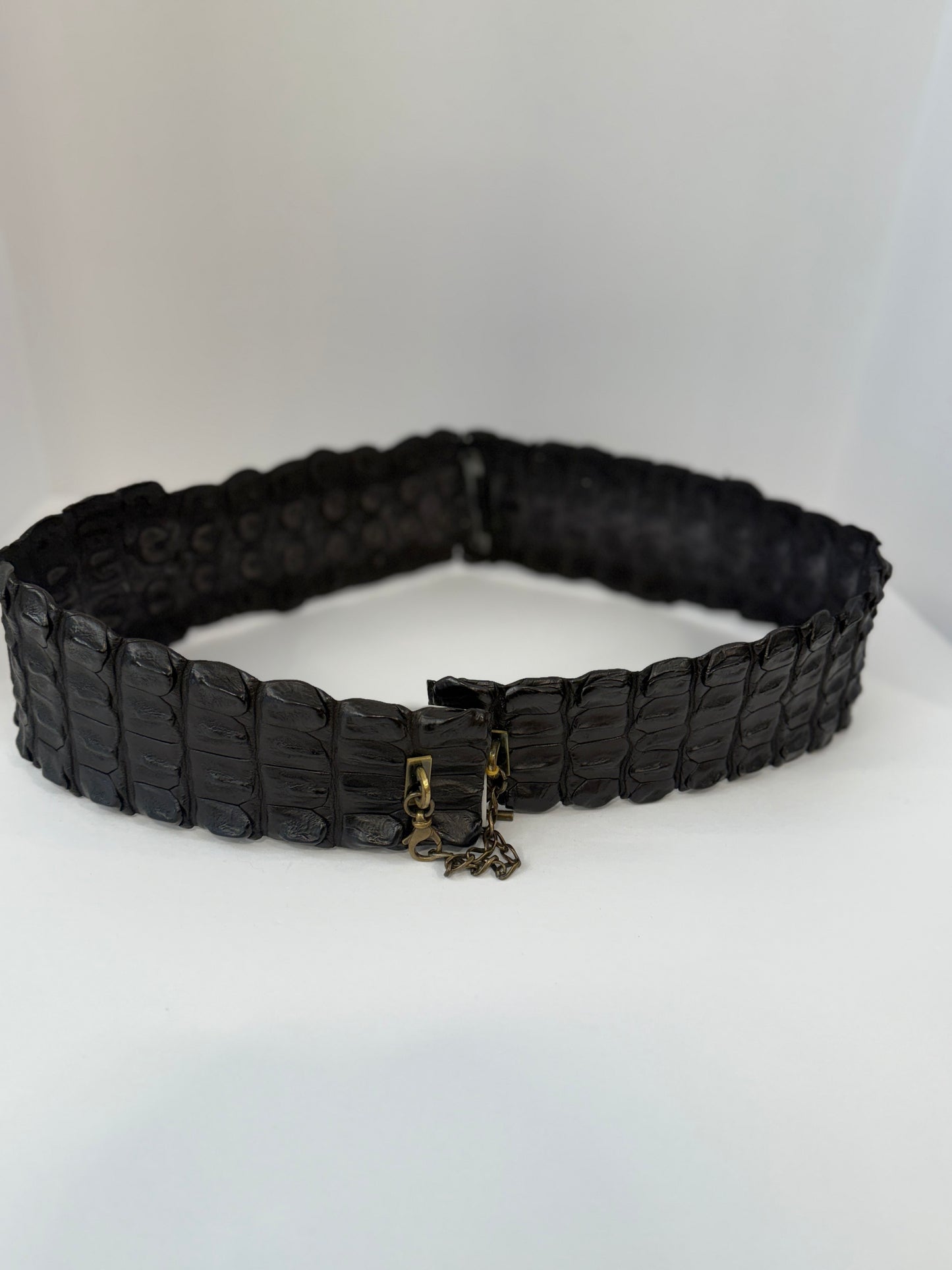 ALEXANDER MQUEEN Crocodile Leather Large Belt/ US:L-EU:40