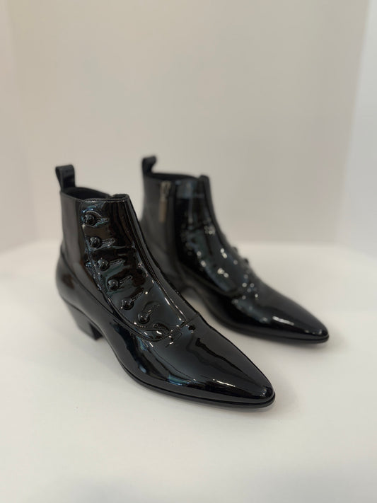 YVES SAINT LAURENT NWT Belle Button Patent Ankle Boots/ EU36.5-US6.5