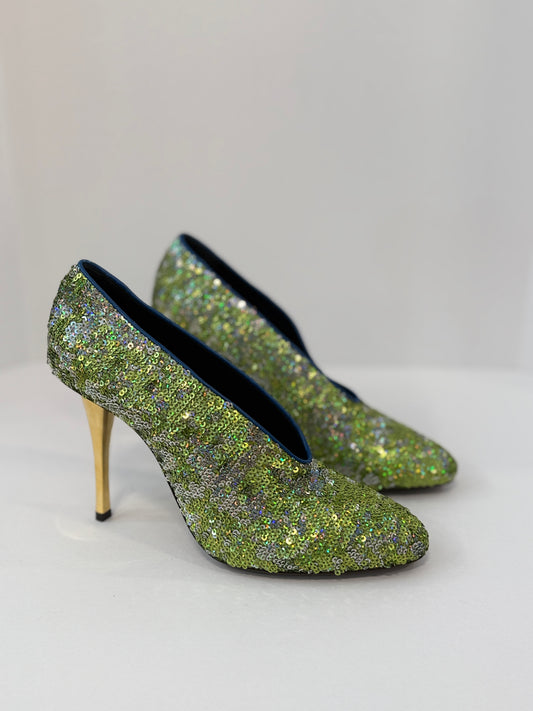 LANVIN Sequin High Heels Pumps / US8-EU38.5