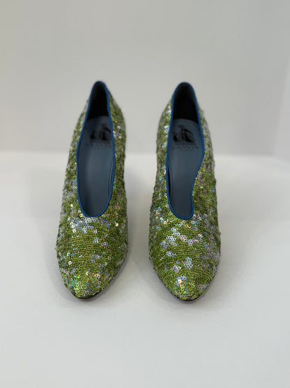 LANVIN Sequin High Heels Pumps / US8-EU38.5