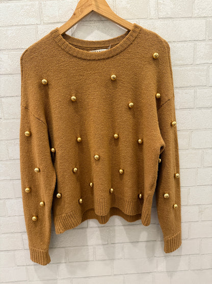 ALICE+OLIVIA NWT Sweater With Gold Balls / XS-EU34