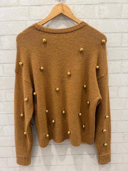 ALICE+OLIVIA NWT Sweater With Gold Balls / XS-EU34