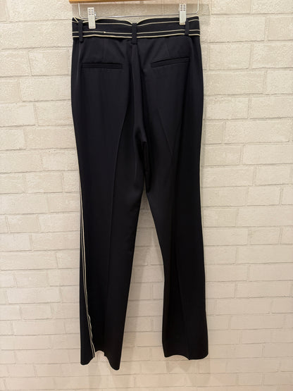VICTORIA BECHAM Wool Stripped on side Hugh Waist Pants/ US2- EU34
