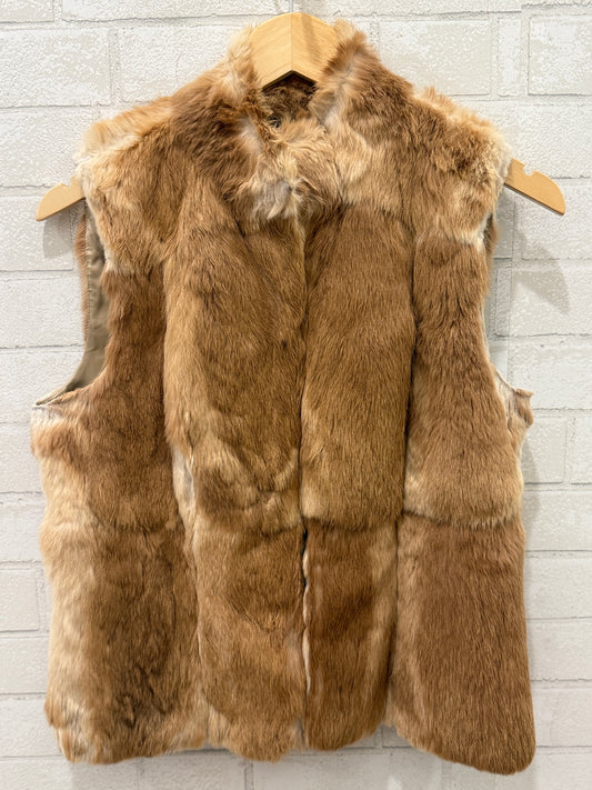 ELIE TAHARI  Fur Sleeveless Jacket/M