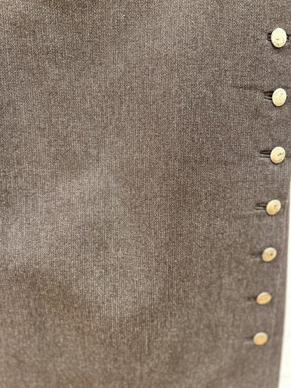 LOUIS VUITTON Wool Midi Skirt With Buttons/ US: XS- EU: 36