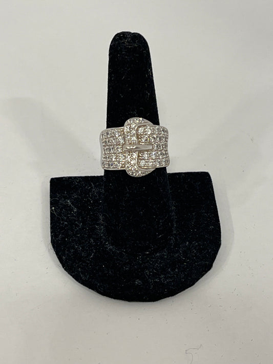 NO BRAND Buckle Ring Rhinestones