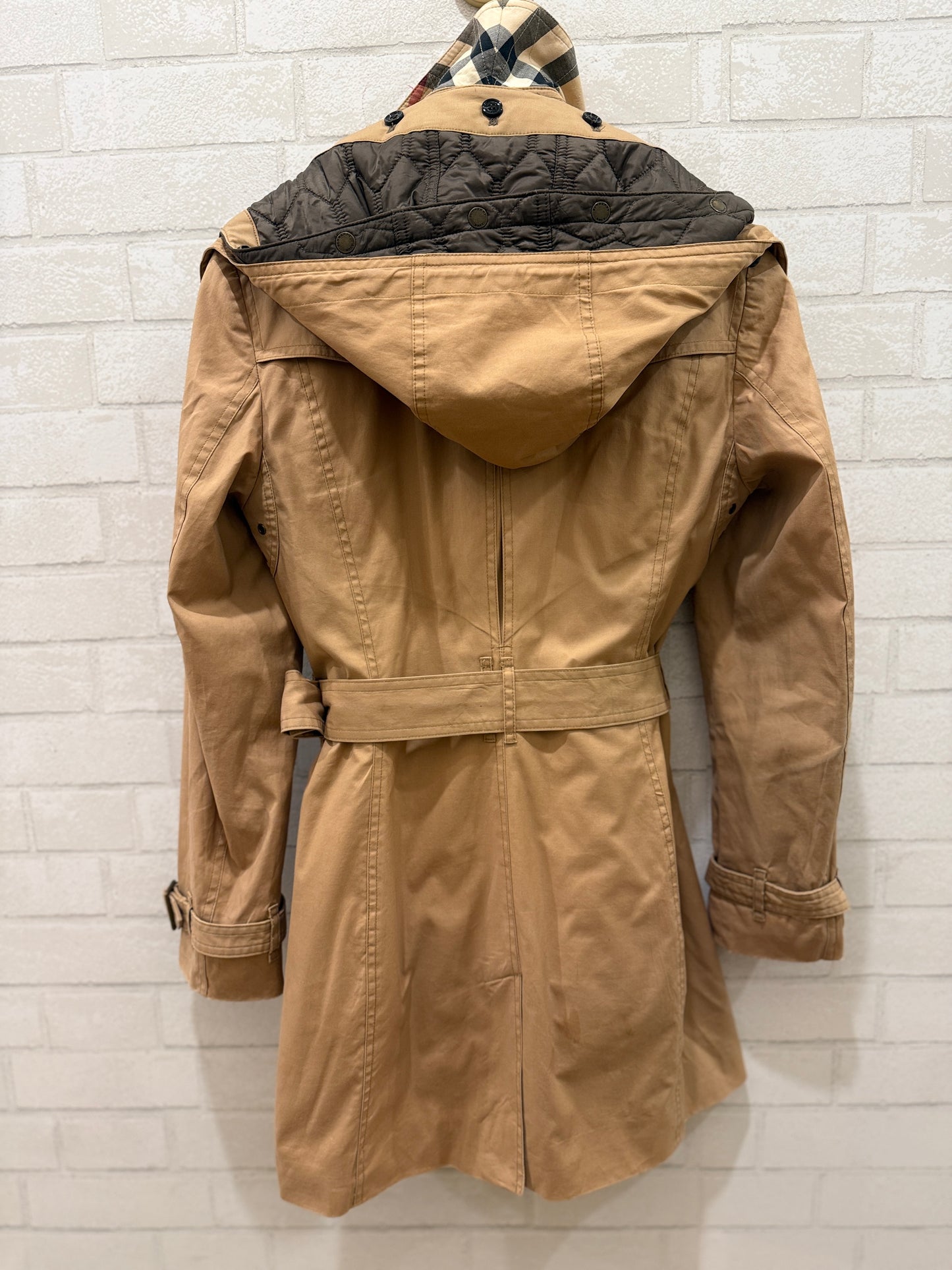 BURBERRY Trench Coat With Hood/ US M-EU38