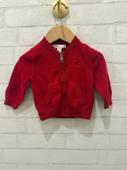 BURBERRY LS Zip Cardigan / 6M