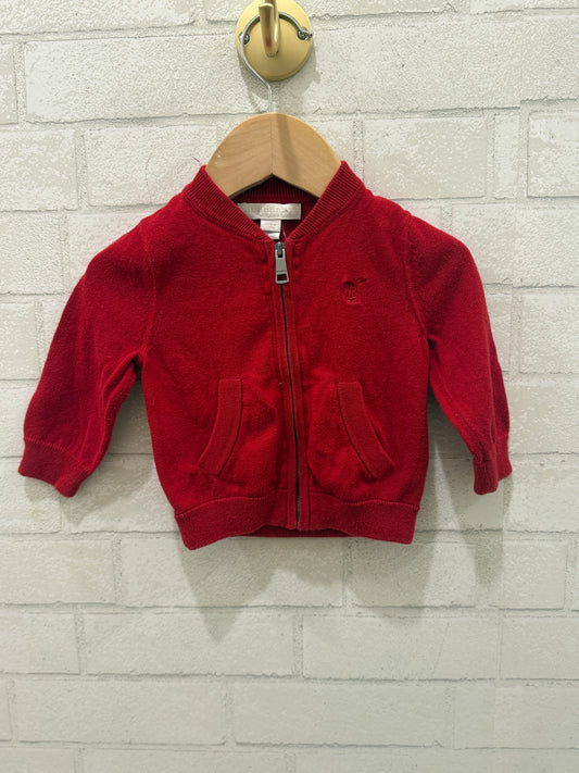 BURBERRY LS Zip Cardigan / 6M