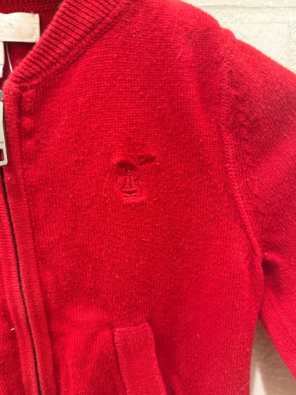 BURBERRY LS Zip Cardigan / 6M